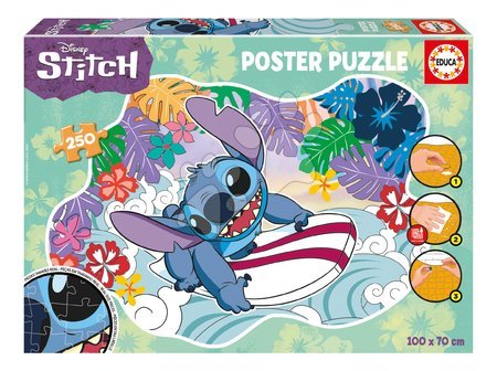 Puzzle pentru copii 100 - 300 de bucăți - Puzzle afiș Stitch Disney Educa