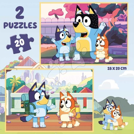 Puzzle per bambini fino a 100 pezzi - Puzzle v kufríku Bluey Case Educa - 2