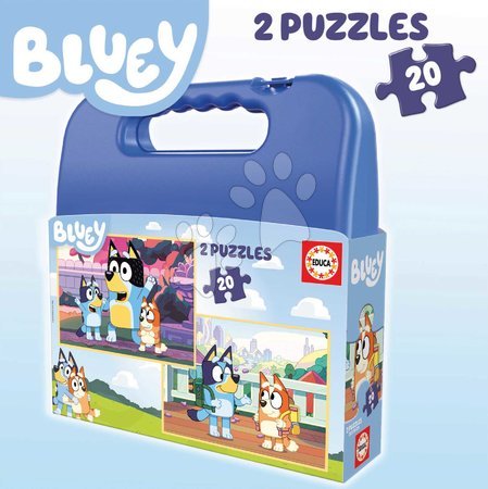 Puzzle per bambini fino a 100 pezzi - Puzzle v kufríku Bluey Case Educa - 3