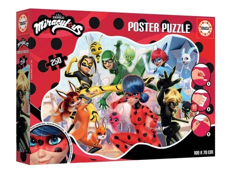 Kids' 100-300 piece puzzles - Puzzle plagát Miraculous Ladybug Educa - 3