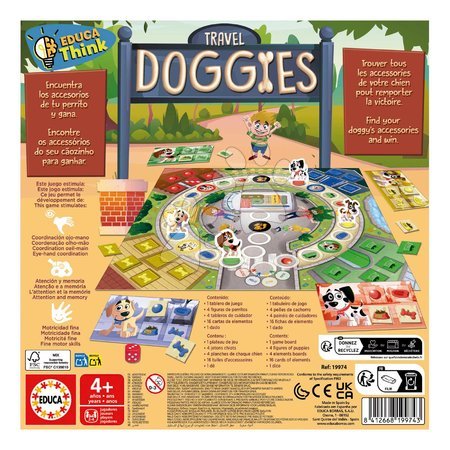 Gesellschaftsspiele in Fremdsprachen - Gesellschaftsspiel Reisen mit Hunden Travel Doggies Educa - 2