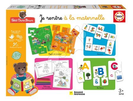 3 - 6 years - Náučné hry pre najmenších 4v1 Petit Ours Brun Educa 