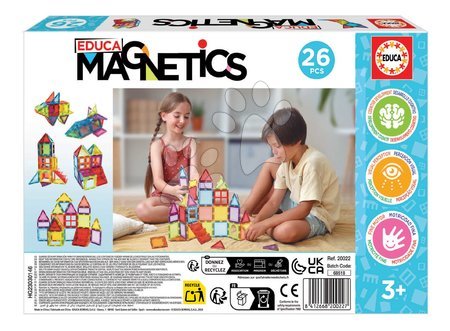 BIG-Bloxx building toys - Stavebnica 3D magnetická malá Magnetics Building Tiles Educa - 3