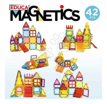 Building and construction toys - Stavebnica 3D magnetická stredná Magnetics Building Tiles Educa_1