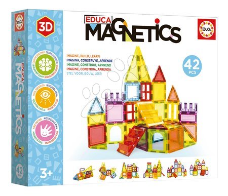 BIG-Bloxx building toys - Stavebnica 3D magnetická stredná Magnetics Building Tiles Educa - 4