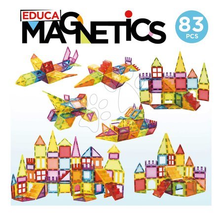 Building and construction toys - Stavebnica 3D magnetická extra veľká  Magnetics Building Tiles Educa_1