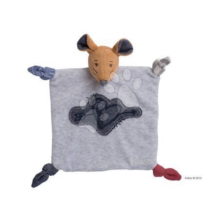 Comforters - Plush mouse for cuddling Blue Denim-Doudou Kaloo - 7