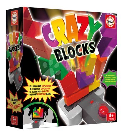 Idegennyelvű társasjátékok - Társasjáték kockarakás Crazy Blocks Educa - 3