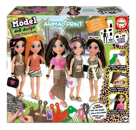 Kreativní a didaktické hračky | Strana 17 - Kreatívne tvorenie My Model Doll Design Animal Print Educa