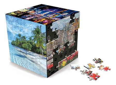 Puzzle 3D - Puzzle utazós 3D Cube Travel Educa - 2