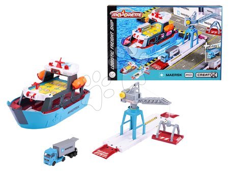 Garáže - Garáž nákladná loď Creatix Logistic Freight Ship Majorette - 5