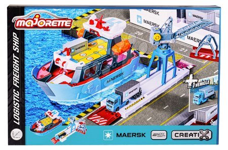 Garáže - Garáž nákladná loď Creatix Logistic Freight Ship Majorette - 6