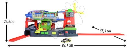 Gará - Garáž de parada de carreras con el cochecito Tune Up's Race Pitstop Majorette - 3