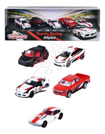 Play vehicle sets - Autíčka pretekárske Toyota Racing 5 Pieces Giftpack Majorette - 5