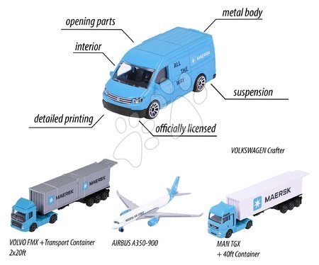 Camioane - Mașină de transport MAERSK Transport Vehicles Majorette - 3