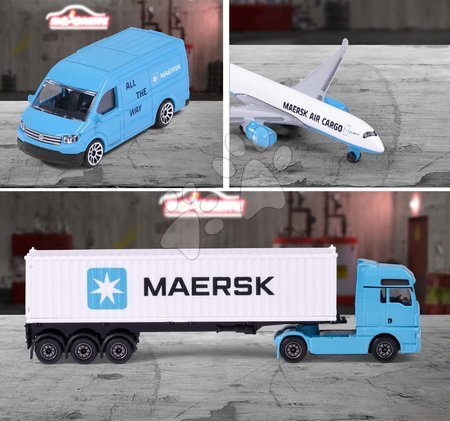 Nákladní auta - Autíčko přepravní MAERSK Transport Vehicles Majorette - 7