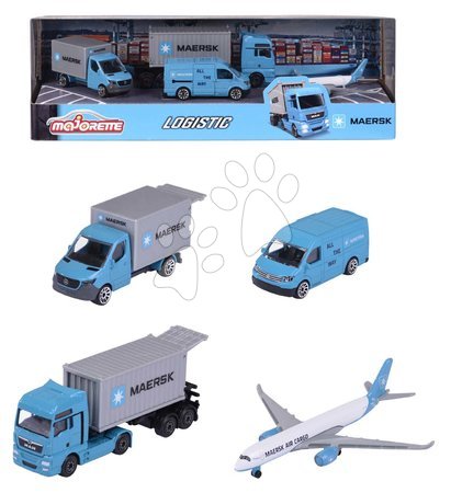 Játékautó szettek - Kisautók szállítók MAERSK 4 Pieces Giftpack Majorette - 4