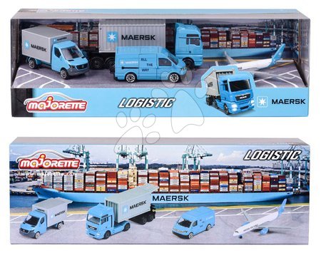 Játékautó szettek - Kisautók szállítók MAERSK 4 Pieces Giftpack Majorette - 6