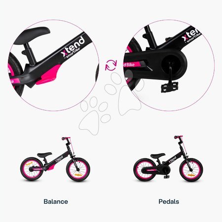 Vélos pour enfants 12 - Bicyclette et draisienne 2 en 1 Xtend Bike Pink smarTrike - 4