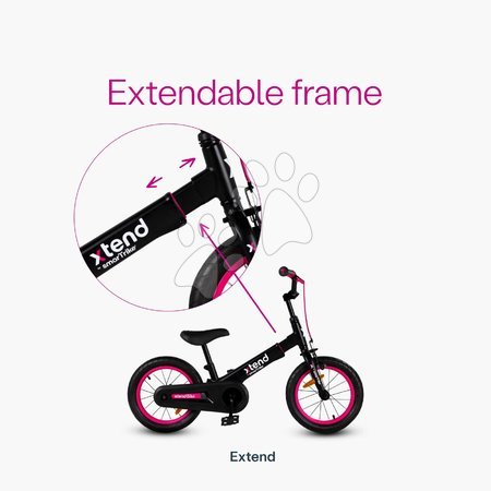 Vélos pour enfants 12 - Bicyclette et draisienne 2 en 1 Xtend Bike Pink smarTrike - 5