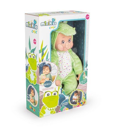 Poupées à partir de 9 mois - Poupée en costume Crocodile Slimy Dinosaur MiniKiss Croc Smoby - 28