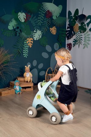 Chariots de marche pour enfants - Set de marche et poussette avec frein Croc Baby Walker Minikiss 3in1 Smoby - 13