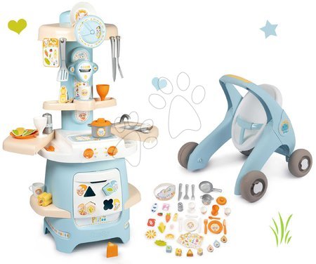 Dječje hodalice - Set hodalica i kolica s kočnicom Croc Baby Walker Minikiss 3in1 Smoby  - 2