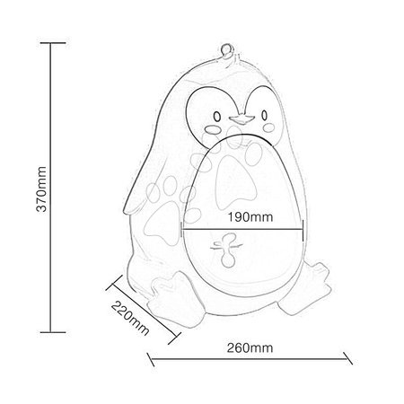 Töpfchen und Reduktionen für die Toilette - Urinal Pinguin schwarz - 7