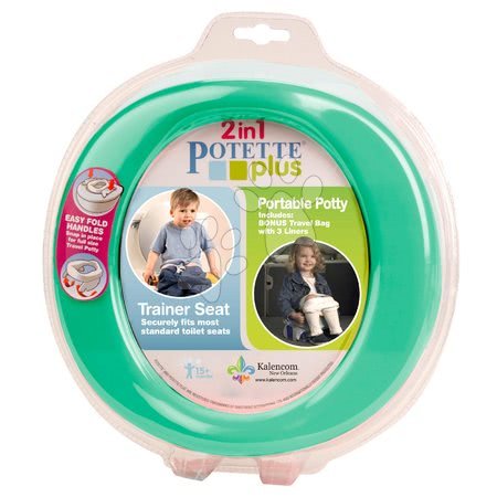 Potties and potty training seats - Travel potty/toilet reducer Potette Plus 2in1 Teal Kalencom - 7