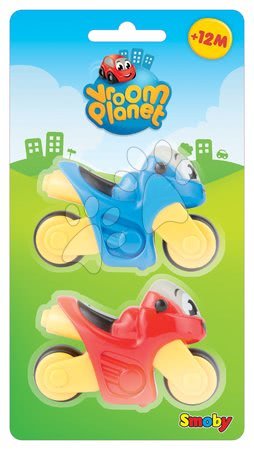 Autići - SMOBY 211405 Vroom Planet dve motorky v rôznych farbách, +12 mesiacov, 8*3,5*5,5 cm - 1