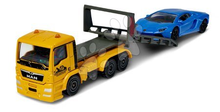 Spielzeugautos - Ein Spielzeugauto mit Anhänger City Trailer Majorette - 7