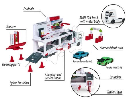 Toy trucks - Truck testing center MAN TGX Truck Porsche Experience Majorette - 6