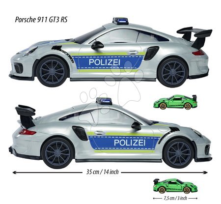 Mașinuțe - Mașinuță de jucărie de poliție cu cutie ambalaj Porsche 911 GT3 RS Polizei Carry Case Majorette - 7