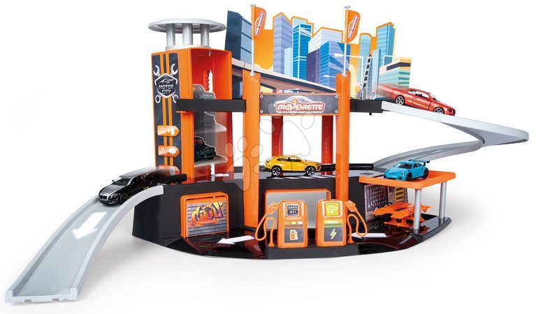 Garage playsets - Garáž 3 poschodová s výťahom Garage Motor City Plus Majorette - 2