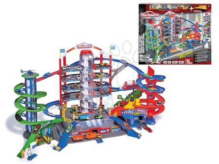 Garázsok - Építőjáték 7 szintes garázs 2 motoros lifttel Super City Garage Majorette - 3