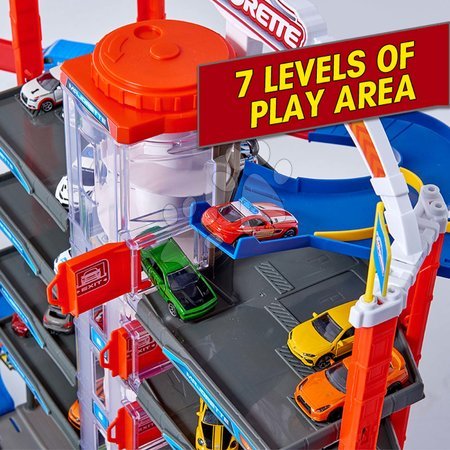 Garázsok - Építőjáték 7 szintes garázs 2 motoros lifttel Super City Garage Majorette - 20