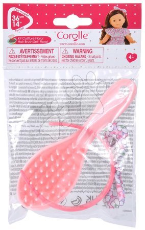 Doll clothing - Headband with comb Hair Brush Set Floral Ma Corolle - 5