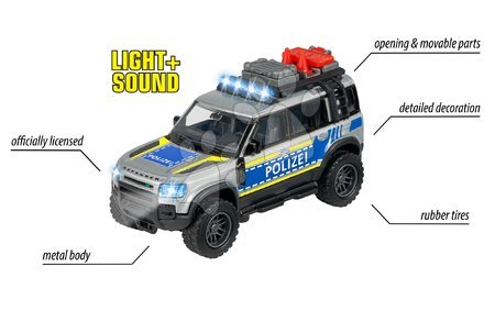 Játékautók  - Rendőrautó Land Rover Police Majorette - 4