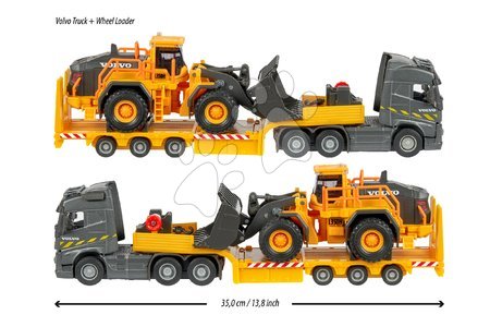 Maszyny budowlane - Ciężarówka z ładowarką Volvo Truck & Wheel Loader Majorette - 2