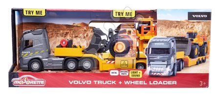 Maszyny budowlane - Ciężarówka z ładowarką Volvo Truck & Wheel Loader Majorette - 15