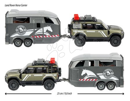 Cochecitos - Land Rover Horse Carrier Majorette - Vehículo todoterreno con remolque para caballo - 2