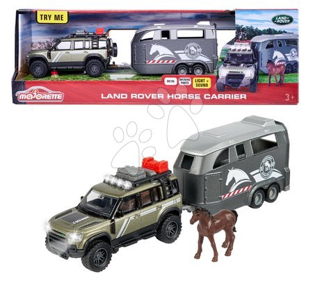 Cochecitos - Land Rover Horse Carrier Majorette - Vehículo todoterreno con remolque para caballo - 12