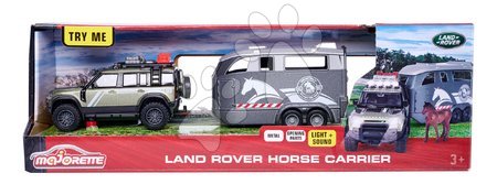 Játékautók  - Terepkocsi lovas utánfutóval Land Rover Horse Carrier Majorette - 12