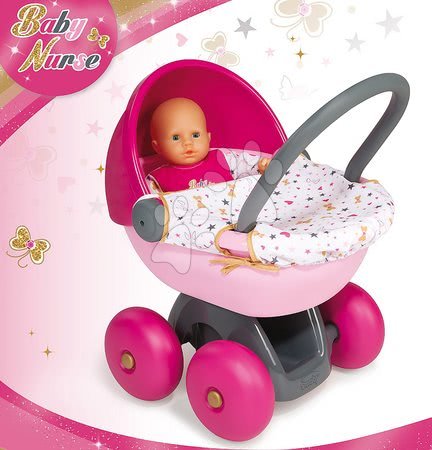 Cărucioare de la 18 luni - Cărucior pentru păpuşi Baby Nurse Gold Edition Smoby - 6