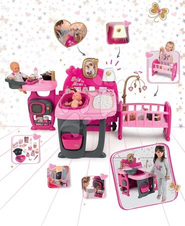 Domčeky pre bábiky - Domček pre bábiku Baby Nurse Doll's Play Center Smoby - 6