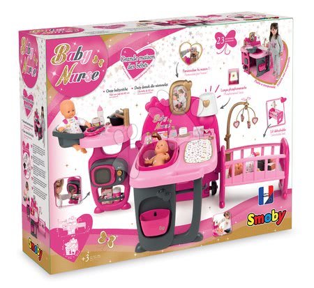 Domčeky pre bábiky - Domček pre bábiku Baby Nurse Doll's Play Center Smoby - 16