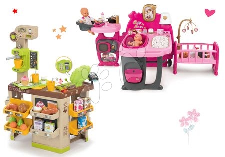 Pečovatelské centrum pro panenky - Set domeček pro panenku Violette Baby Nurse Large Doll's Play Center Smoby - 32