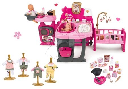 Pečovatelské centrum pro panenky - Set domeček pro panenku Violette Baby Nurse Large Doll's Play Center Smoby - 23