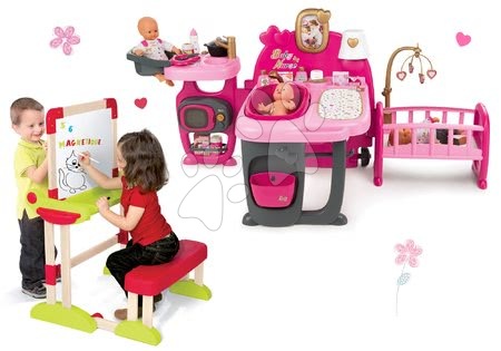 Pečovatelské centrum pro panenky - Set domeček pro panenku Violette Baby Nurse Large Doll's Play Center Smoby - 51