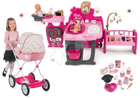 Pečovatelské centrum pro panenky - Set domeček pro panenku Violette Baby Nurse Large Doll's Play Center Smoby - 18